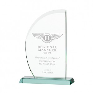 IMPULSE JADE CRYSTAL GLASS AWARD - 180MM - AVAILABLE IN 3 SIZES